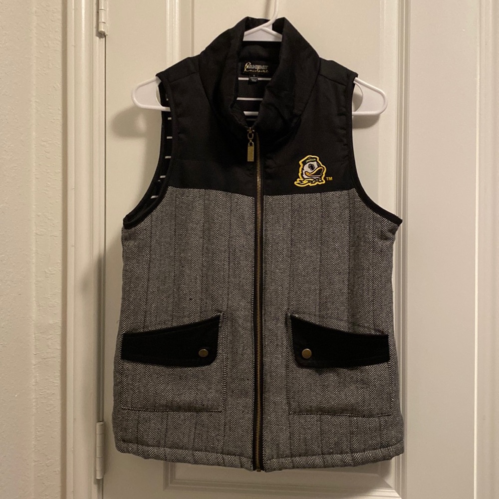 Oregon Ducks herringbone vest